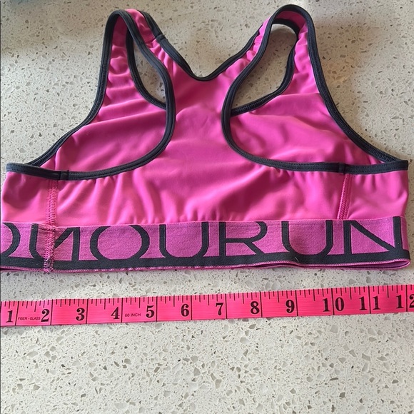 Under Armour Pink and Black Sports Bra Moisture-Wicking Racerback - Picture 4 of 6